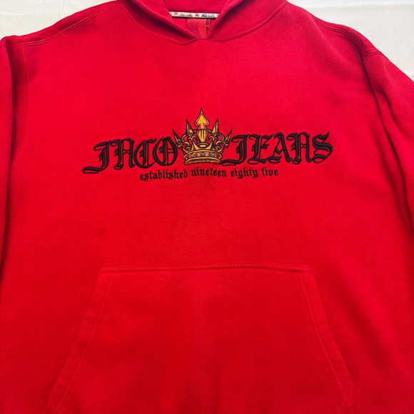 Vintage Y2K Jnco Hoodie Embroidered Crown Men’s Size XL Light Distressing - Picture 2 of 8